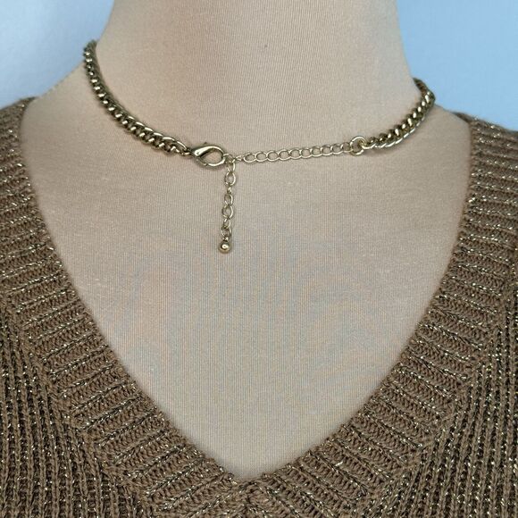 Floral Vintage Art Nouveau Rhinestone Necklace Distressed Adjustable Flowers - Picture 7 of 7